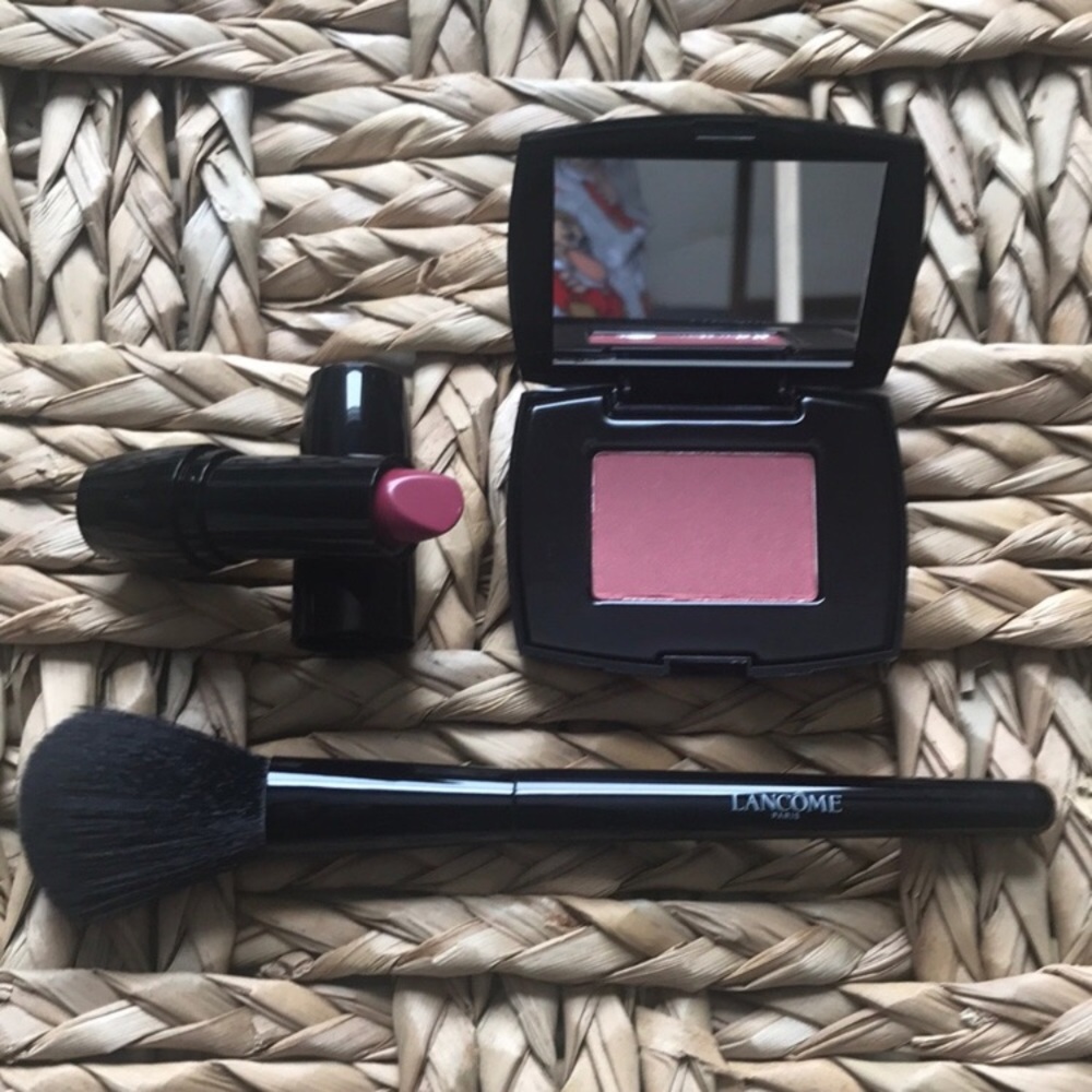 Lancome Lipstick, Blush & Brush Travel Set